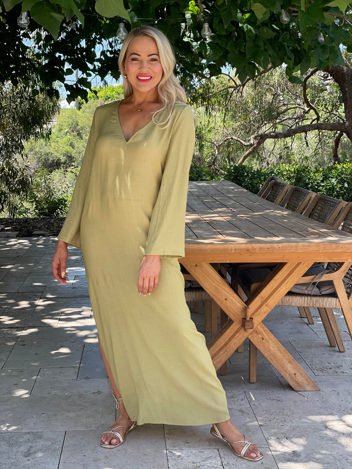 Maxi Dress - Olive Green