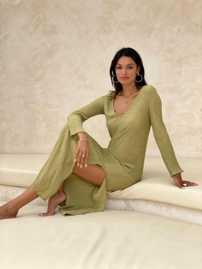 Maxi Dress - Olive Green